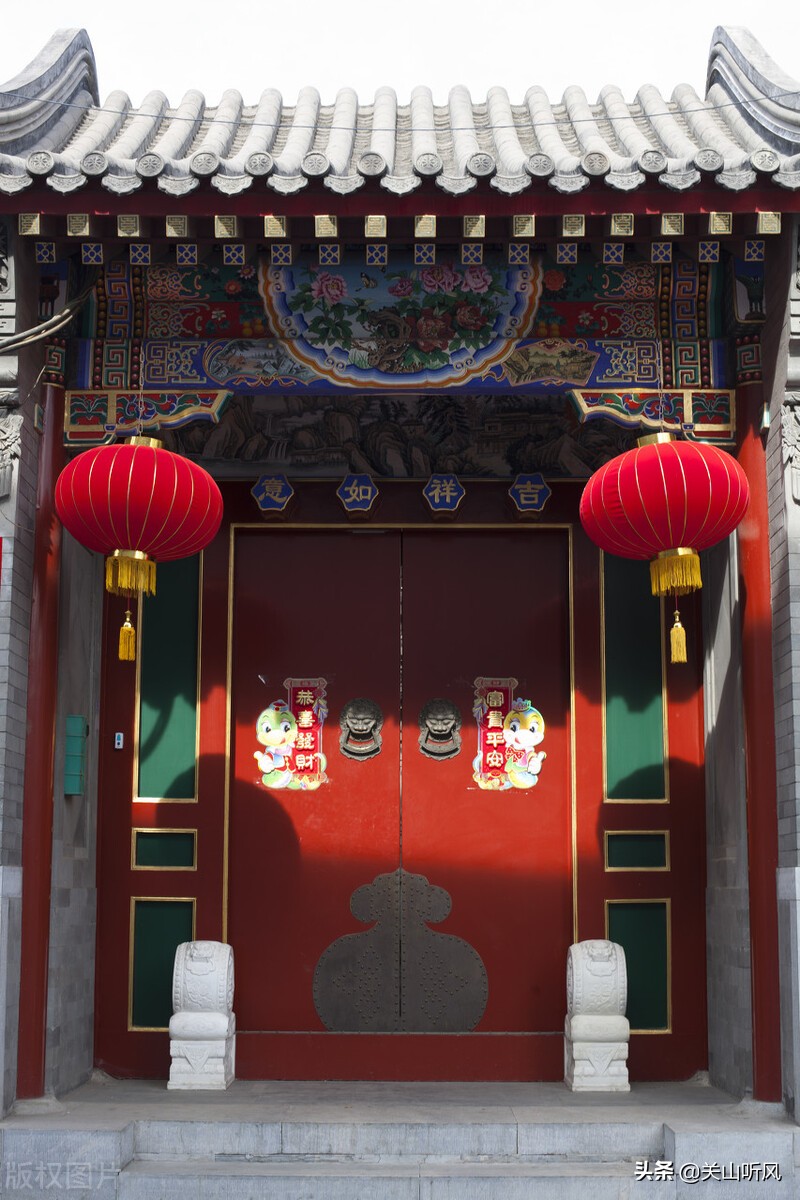 院子大门最佳方位图农村传统建房