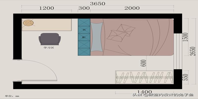 主卧床铺摆放风水小卧室中床