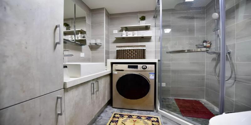 洗衣机装厨房洗衣机放在厨房装修效果图