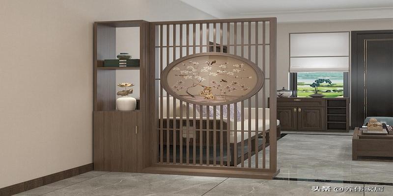 卧室屏风风水最旺的图案隔断装得好财运进一半