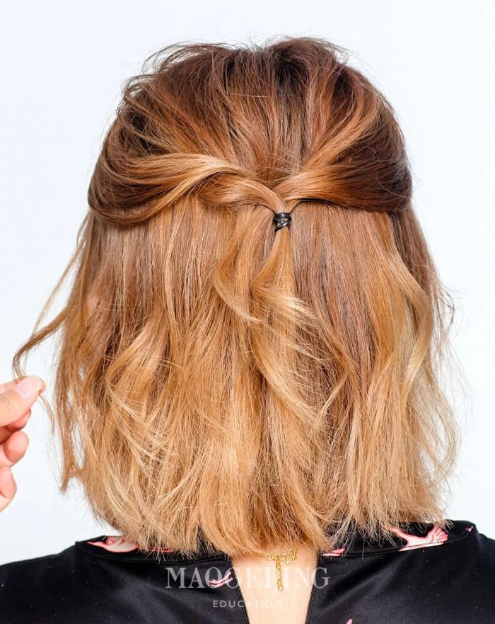 短发***简单的扎法(手把手教你三款简单漂亮半扎发) - 天华易学